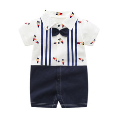 Summer clothes for newborn babies, unisex baby thin onesie, pure cotton short-sleeved crawl suit, summer outfit