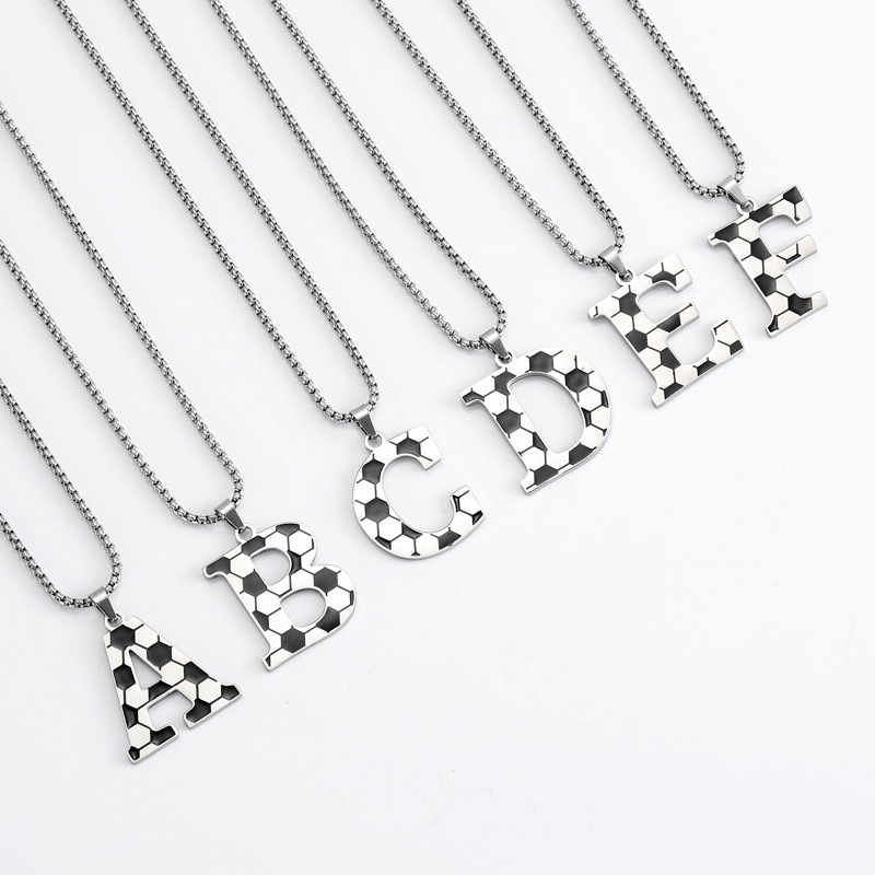 Letter Vintage Style Classic Style 304 Stainless Steel Pendant Necklace Plating Lobster Trigger Clasp Closure display picture 3