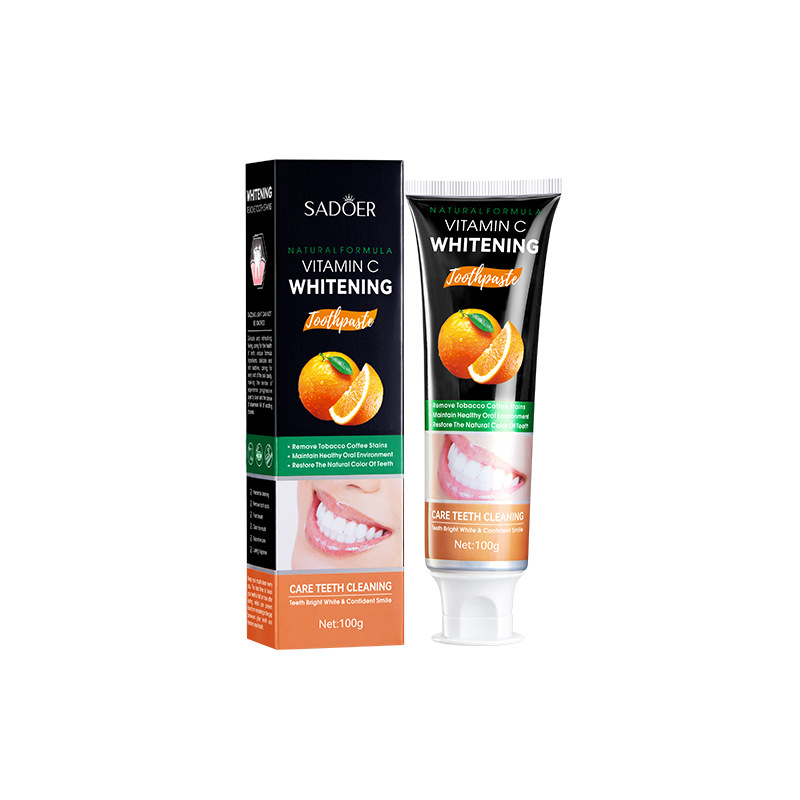 Vitamin C Whitening Toothpaste 100g [Only for foreign trade export sales, domestic sales are prohibited, purchase means disclaimer and assume responsibility]