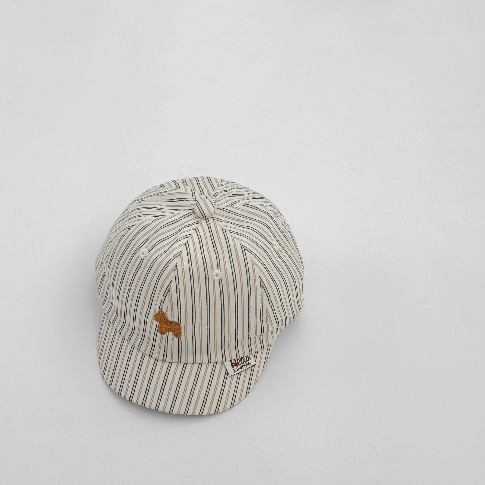 Sombrero de bebé coreano primavera y otoño delgado sombrero de pato a rayas de pony sombrero de béisbol infantil sombrero de protección solar
