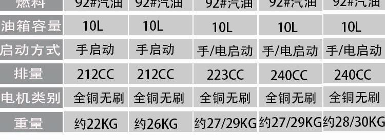 Variable frequency low-noise small gasoline generator 220V for home use, outdoor construction, portable, silent, electric start