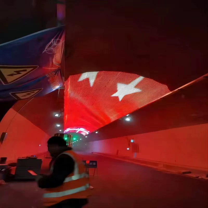 Экран сетки в форме рекламы наружный дисплей цветной гибкой решетки прозрачный экран HD водонепроницаемый