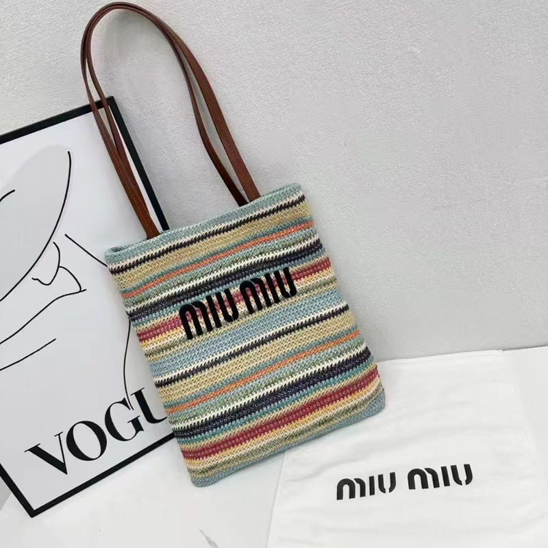 miu ビーチトートバッグ トートバッグ ラフィア ショッピングバッグ ストローバッグ 大容量 シンプル ショルダー レディースバッグ|undefined