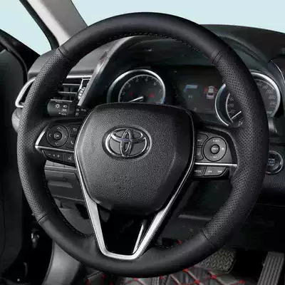 Asian Dragon Hand-stitched Steering – Steering wheel cover - special-grade-genuine-leather-black-belt-hole-black-line-ralink-special-for-lingshang-default-items