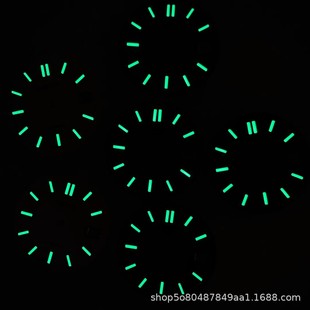 30.5mm Modified Dial with Green Luminous Strips and No Markings, Suitable for 2813/8215