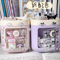 ピギープラスチックペンホルダーインスタイル漫画高価値学生オフィスクリエイティブデスクトップ収納ボックス多機能ペンバレル