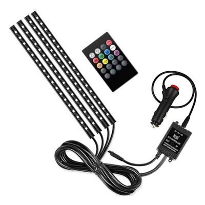 Car atmosphere light one drag: Other lights - cigarette-lighter-72led-remote-control-model-colorful-light-strip-voice-control-bag