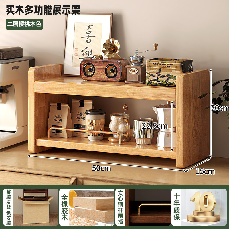 Portavasos de madera maciza encimera estante de almacenamiento de tazas estante de taza de agua acrílica taza de té taza de café estante de escritorio