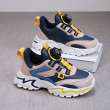 男童鞋中大童秋冬皮面防水儿童运动鞋男孩小学生软底跑步鞋旅游鞋