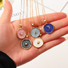 Alloy dripping geometric love Moonlight Star Divine Permination Complex Female Celacoli Necklace