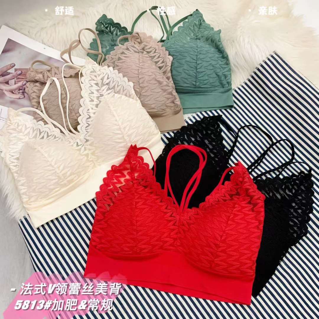 Nuevo cordón elástico de alta calidad belleza espalda chaleco las mujeres sin hilos yoga sujetador ropa interior deportiva al por mayor