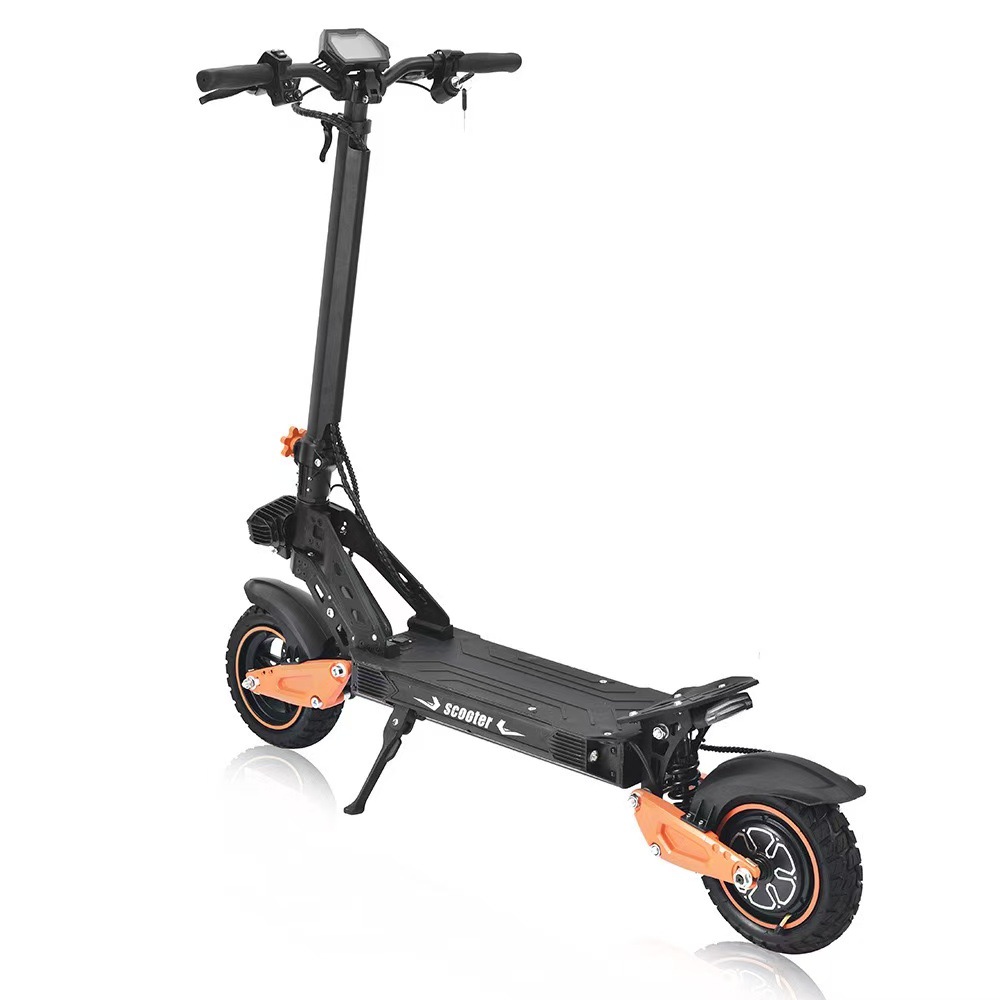 Cross-Border New Hot-Selling 48V Lithium Battery Off-Road Tire Electric Scooter, Foldable Two-Wheeled Adult Folding Mobility Vehicle