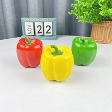 源头工厂跨境仿真辣椒模型 甜柿椒 红青黄菜椒水果椒仿真蔬菜道具