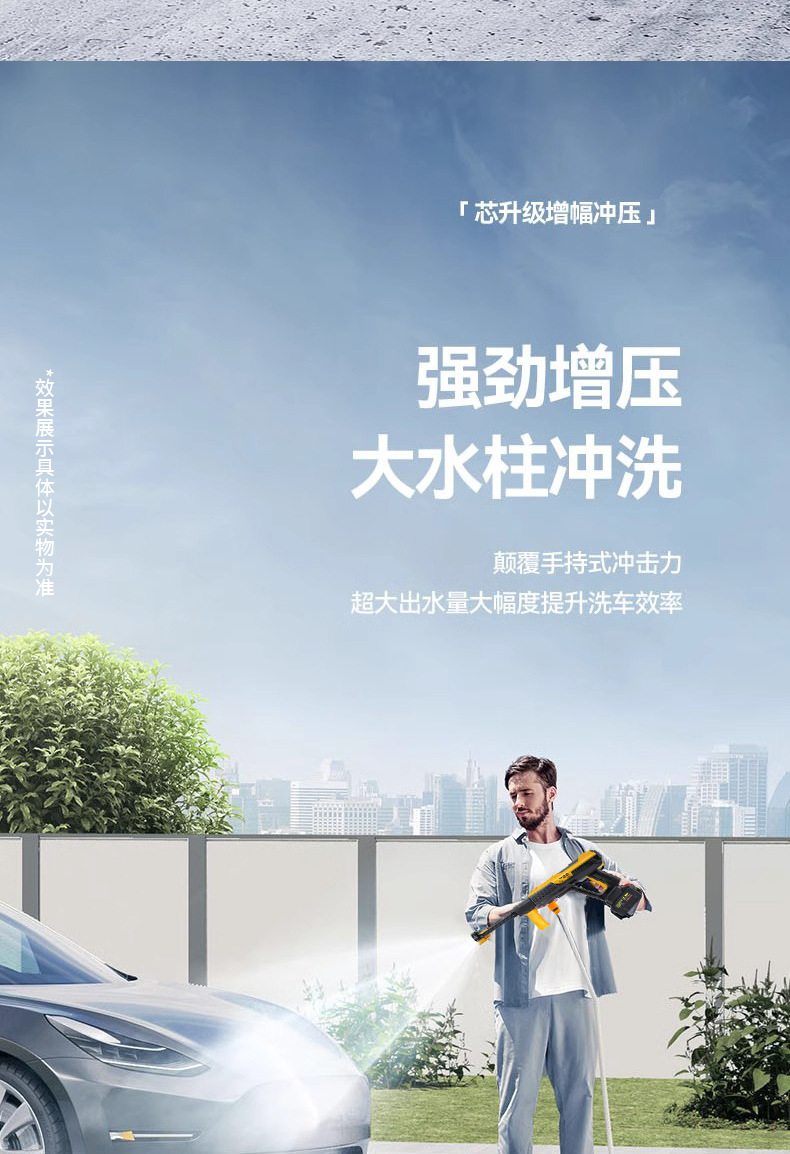 Customized Wireless Car Washing Machine, Portable Car High-Pressure Water Gun, High-Power Car-Mounted Lithium Battery, Household Electric Car Washing Machine