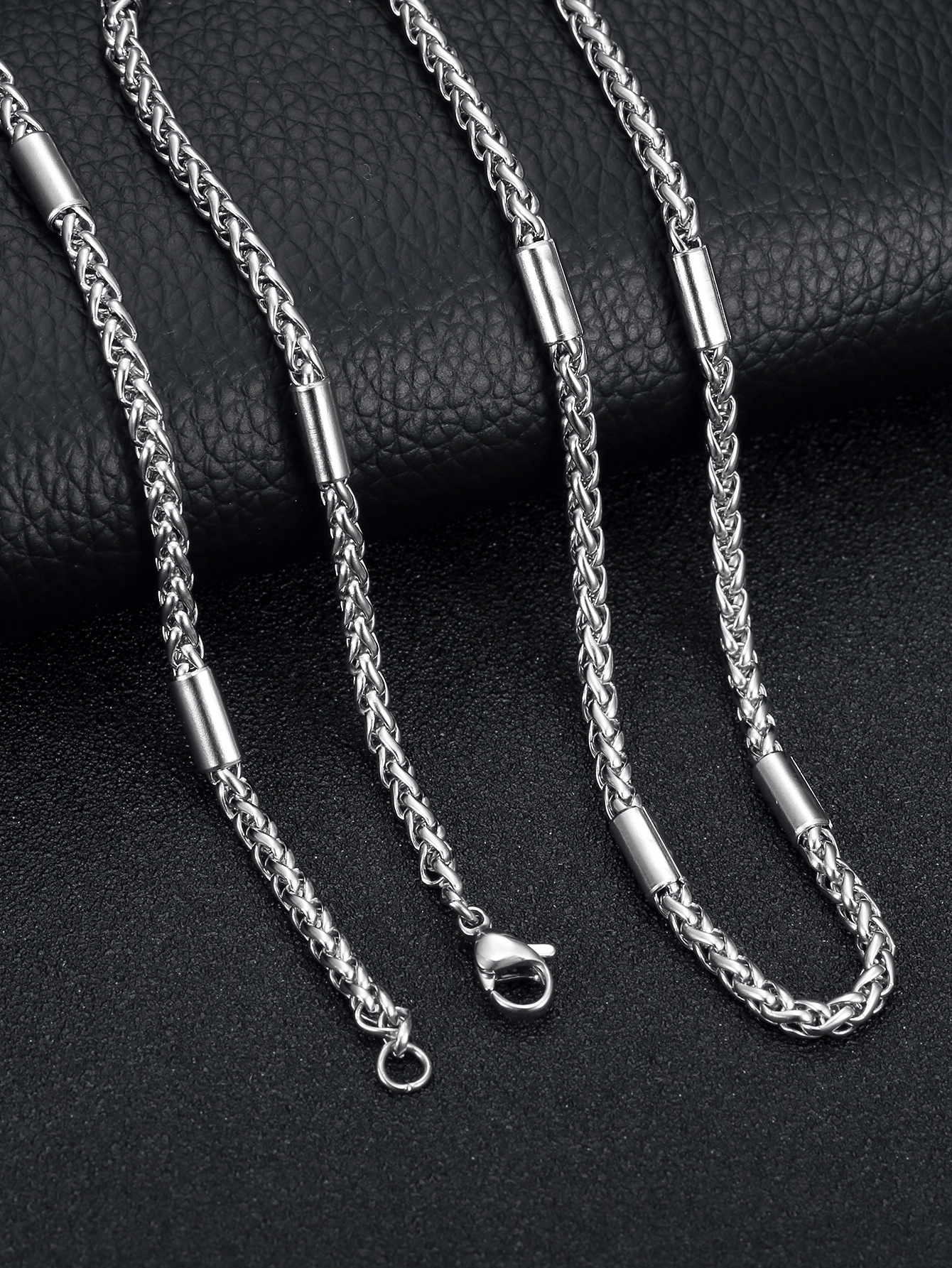 Necklace Classification Titanium Steel Chain Material 1 Piece Quantity Men's Hip-Hop Necklace Solid Color Dragon Titanium Steel Men's Chain Necklaces