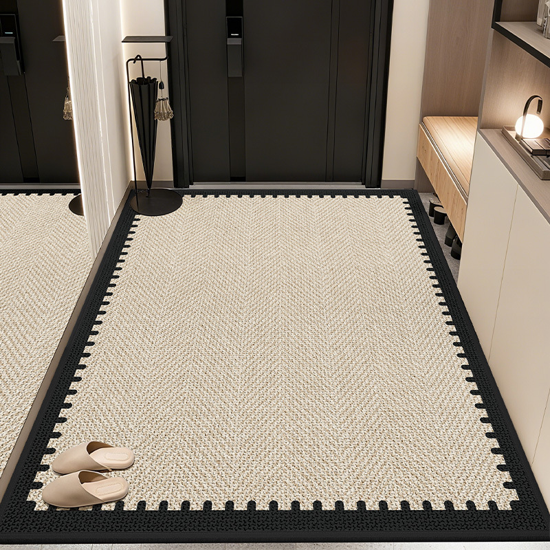 Alfombra de piso de entrada moderna, alfombra de piso anti-deslizante anti-sucio, alfombra de puerta de entrada doméstica limpiable