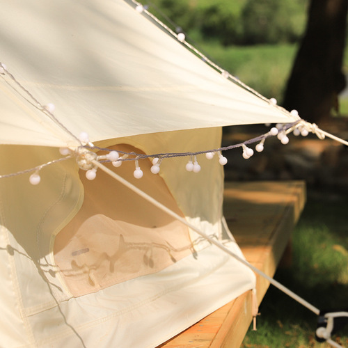 Outdoor camping tent atmosphere lights LED lights Christmas birthday string lights camping warm light small round lights party decoration