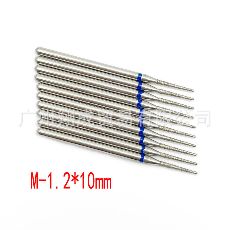 10 unids Amazon Venta caliente nail art carborundum pulido traje uñas descarga taladro piel muerta eliminación diamante Taladro