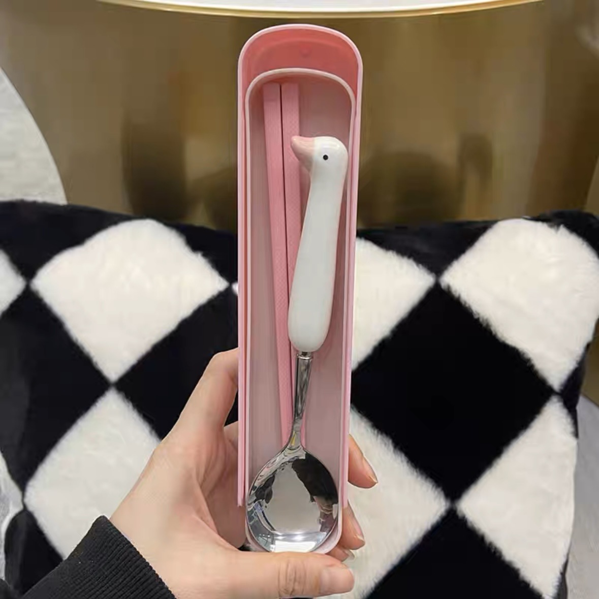파우더 오리 스푼 + 파우더 젓가락 + 파우더 풀 박스
