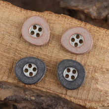 红古锡牛仔复古衬衫背带裤装饰金属纽扣时尚四眼半身连衣裙开衫扣