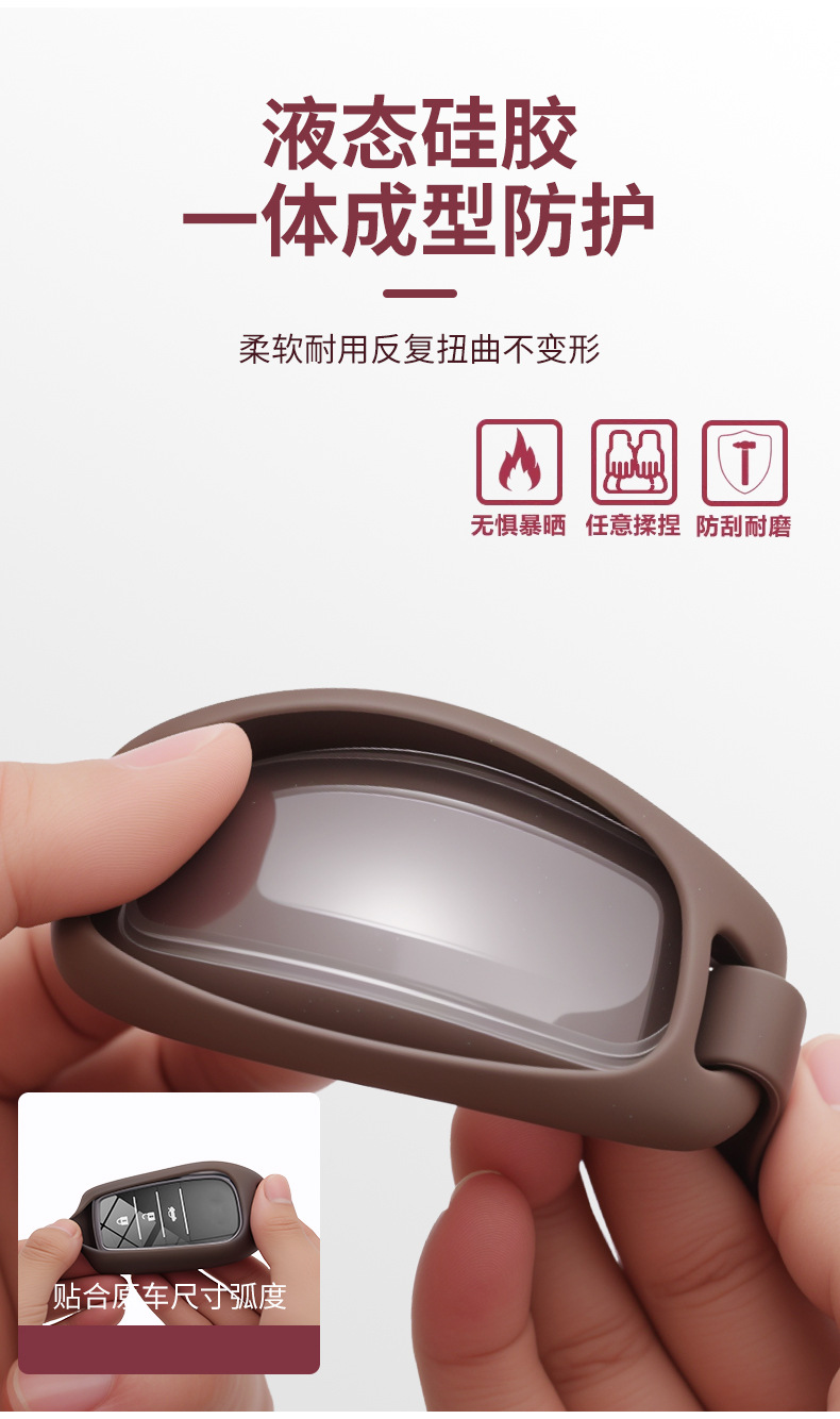 New Toyota Key Cover for Crown, Highlander, Corolla, Camry, and Prado Silicone Case