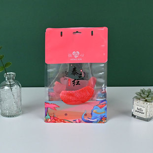 Customized Casual Snack Packaging Bag, Grapefruit Candy Transparent Stand-Up Bag, Composite Plastic Food Bag with Printable Logo