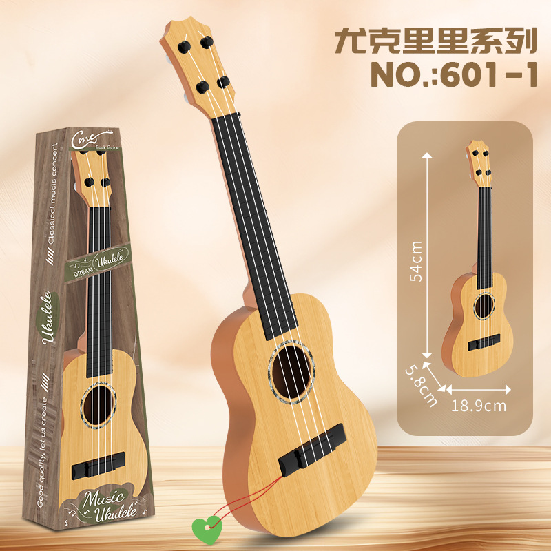 Fábrica de simulación directa ukelele de simulación de los niños guitarra puede jugar iluminación instrumento musical educativo Juguete musical