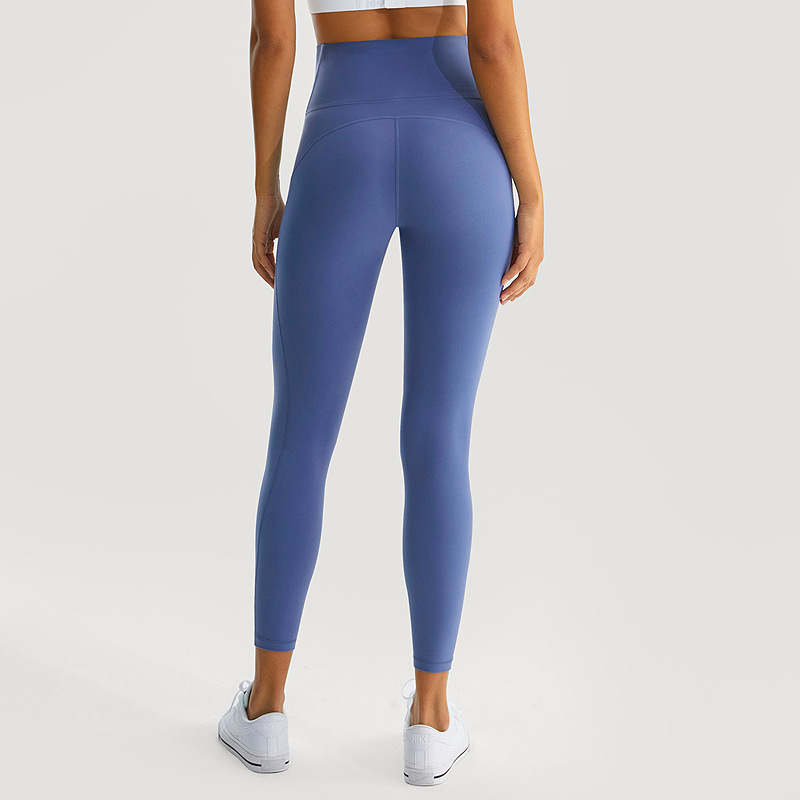 Fitness yoga pantalones de las mujeres cepillado vientre desnudo contracción cintura alta Levantamiento de cadera alto elástico de secado rápido corriendo estiramiento recortado Pantalones deportivos