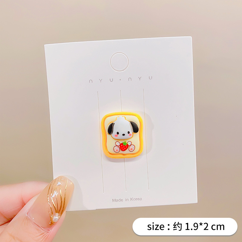 Nuevo animal tostado resina terminado accesorios de alimentos DIY crema pegamento teléfono caso diadema nuevo Sanrio material venta al por mayor