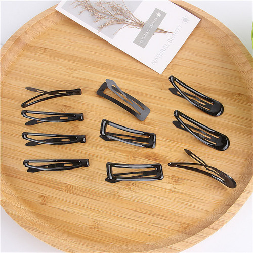 Korean style hair accessories black metal classic card mounted bb clip water drop clip bangs hair clip 2 yuan store hair accessories for women