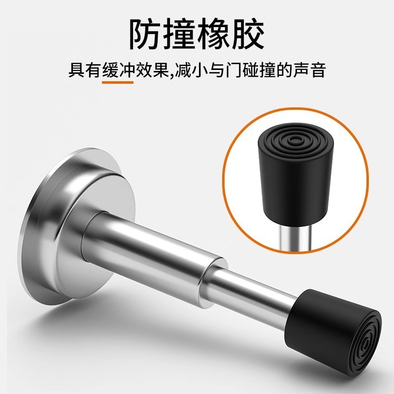 ドアブロック穴なし衝突防止器ドア吸引液圧緩衝入口ドア指紋ロック盗難防止ドアトップ静音ガラスドアブロック|undefined