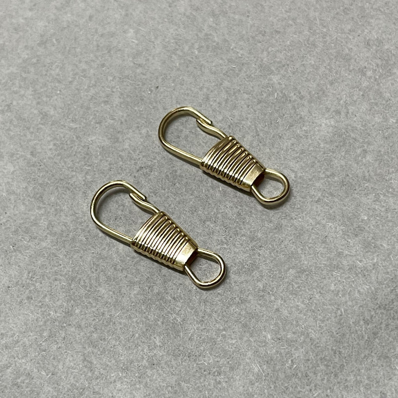 金属製バッグ留め金具、開口式金具、2.5cm口金バッグチェーン留め金具、フラット金具、DIYバッグ留め金具、金具|undefined