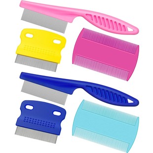 Pet supplies factory beauty needle comb stainless steel lice egg dandruff dense-toothed flea comb cross-border suit