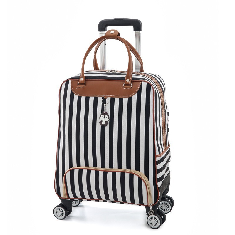 Short-distance trolley bag travel bag 18 inch 20 inch luggage bag boarding box puleather trolley box