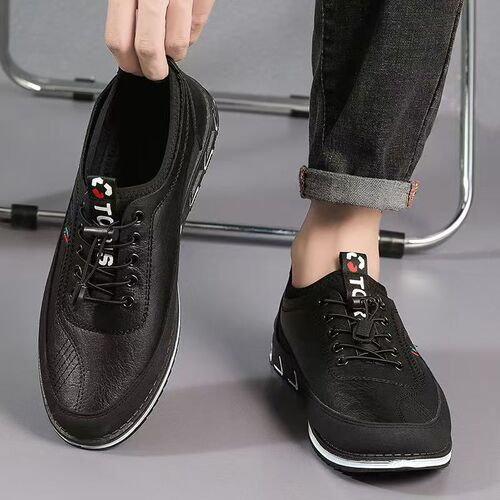 Leather shoes for men, wholesale for spring and summer, stylish, breathable, casual, fashionable, versatile, suitable for driving, soft sole, soft face
