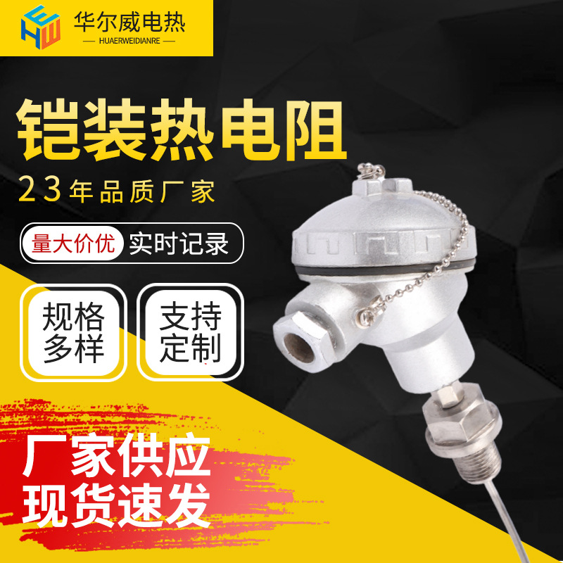 铠装防爆热电阻热电阻屏蔽线螺钉热电偶 KEJ型温度传感器感温探头