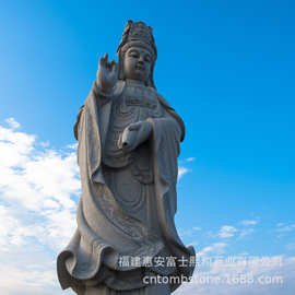 5米石雕滴水观音佛像加工 天然观音像石头 石雕佛像图片大全