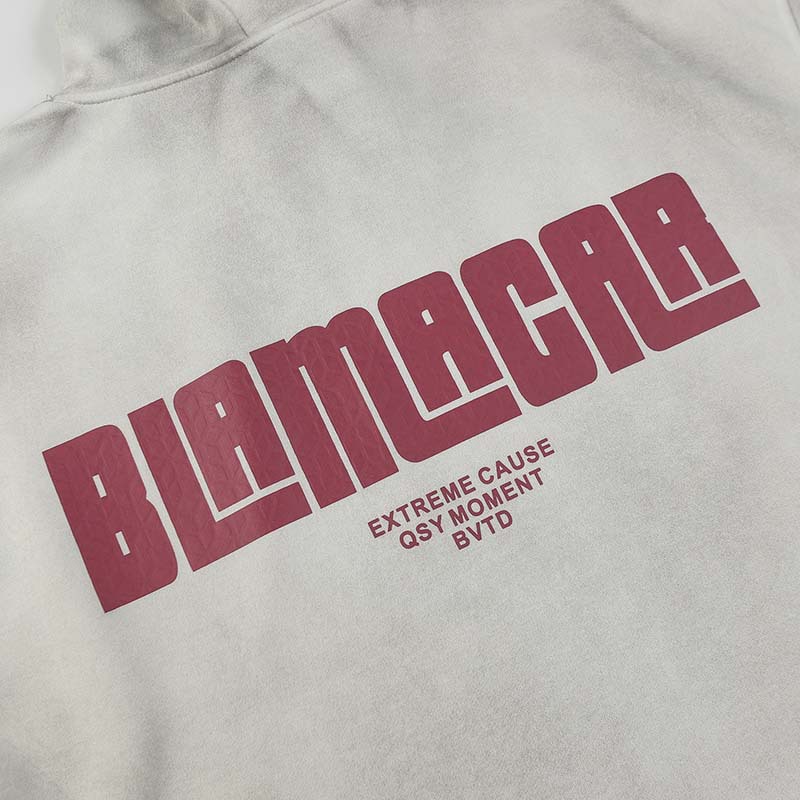 Vêtements pour hommes Marque de mode de rue Impression alphanumérique Jet d'encre Pull sale Sweat à capuche Sweat à capuche rétro ample cool pour hommes_voghion.com