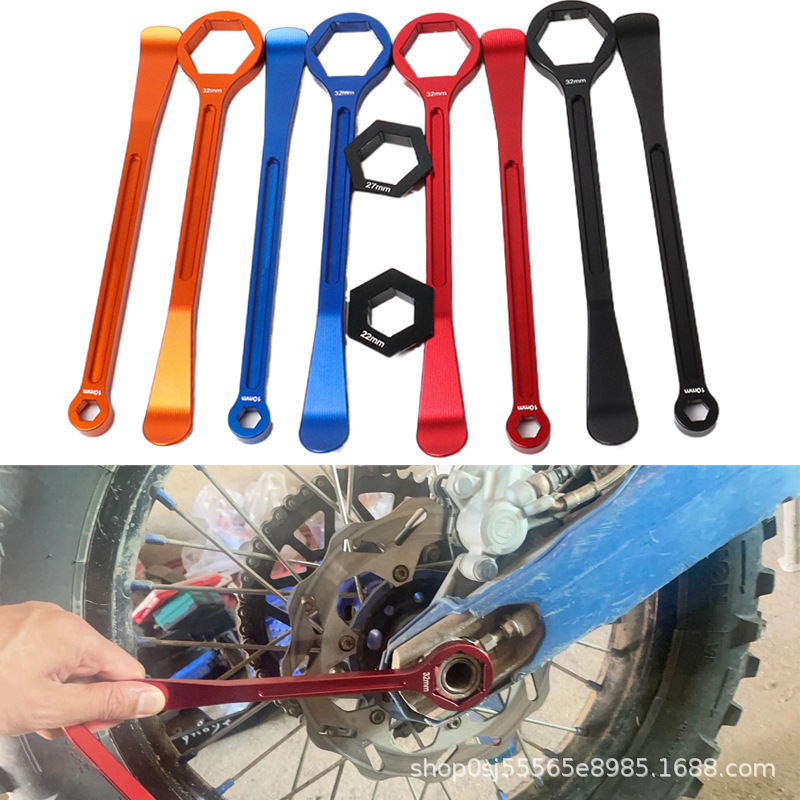 Off-Road Vehicle Tire Removal Rod, Motorcycle Rim Tire Special Repair Tool, Hexagonal Wheel Axle Wrench, Tire Remover Pry Bar