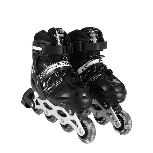 Beginner Cross-Border Adjustable Wheeled Skates for Boys and Girls, PVC Single-Row Adult Inline Skates