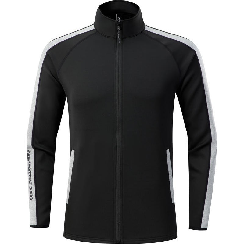 Primavera y otoño, estilo deportivo de cuello vertical con cremallera, cardigan de moda, chaqueta deportiva de punto, manga larga, cómoda y transpirable.