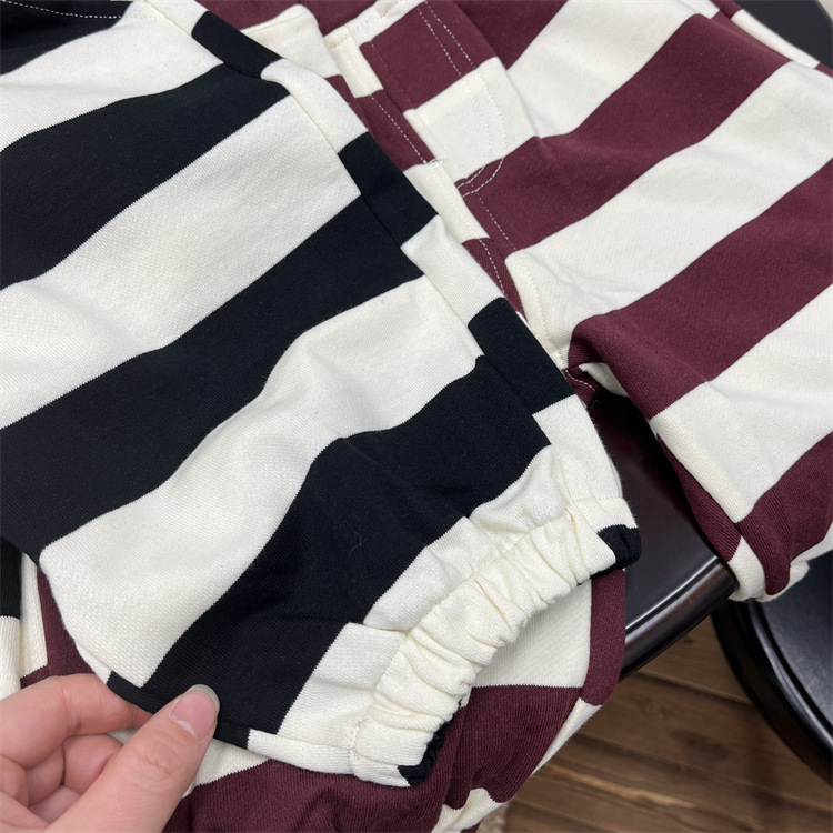 Chlapecké dětské korejské pruhované oblečení 2024, nové jarní oblečení, hygienické kalhoty, dětské stylové volnočasové kalhoty_voghion.com