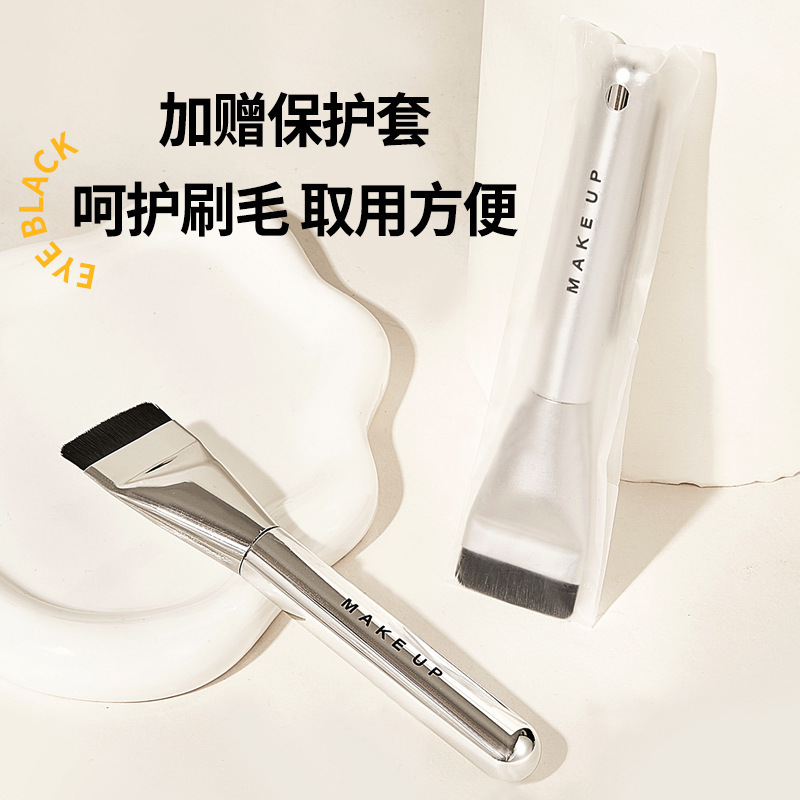 Cepillo de base JONBOS Cepillo de cabeza plana Cepillo de maquillaje especial para maquillador plano y sin costuras