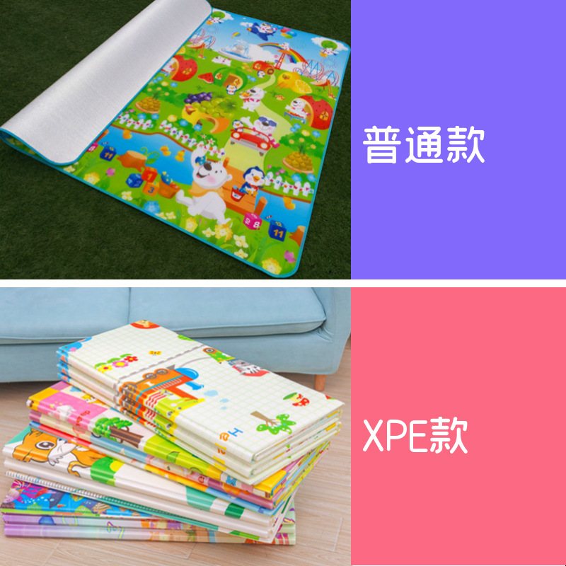 Thickened XPE boy crawling mat home use wholesale large foldable baby crawling pad floor mat water-resistant children early education