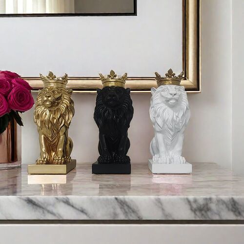 Wholesale Nordic style crown lion creative home hotel decorations entrance soft decoration desktop living room decorations