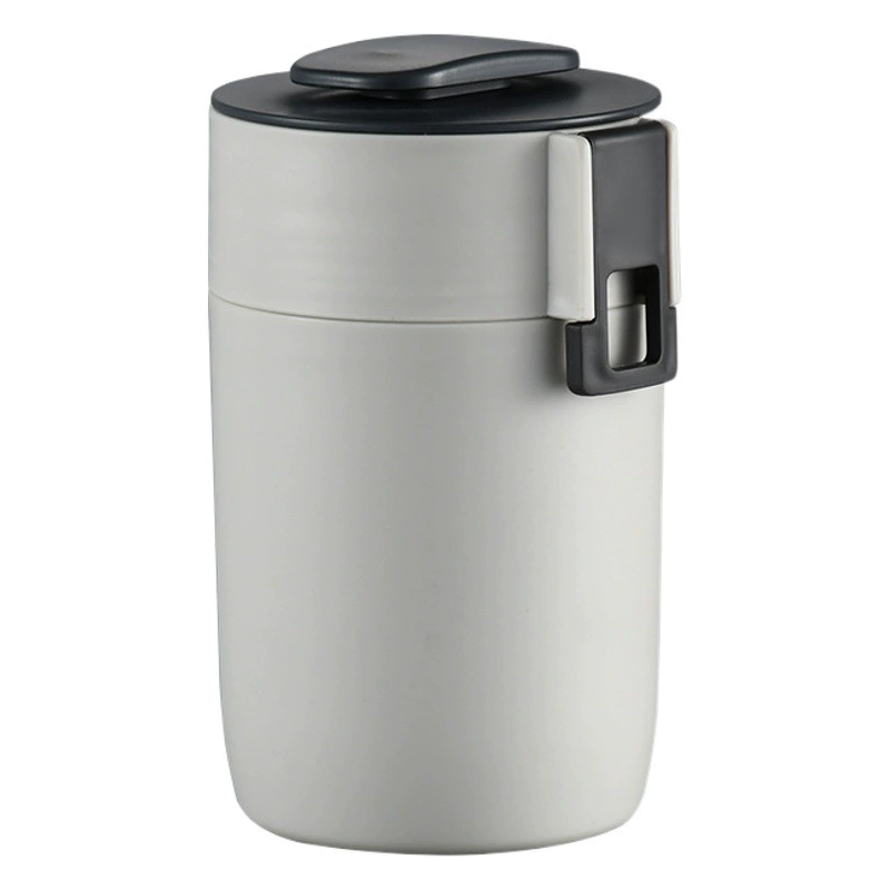 Изолированная чашка для супа из нержавеющей стали 304, пенопластовая чашка для завтрака с овсянкой, съемная портативная чашка для кофе и молока с подогревом в микроволновой печи