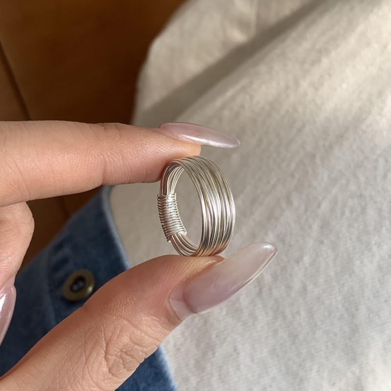 Multi-layer silk thread wrapped ring for women, niche design, light luxury, high-end feel, 2026 new popular model, high aesthetic value, index finger ring