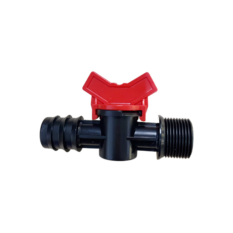 Válvula de Bola Recta para Tubo PE 25mm 3/4 de POM Resistente al Sol