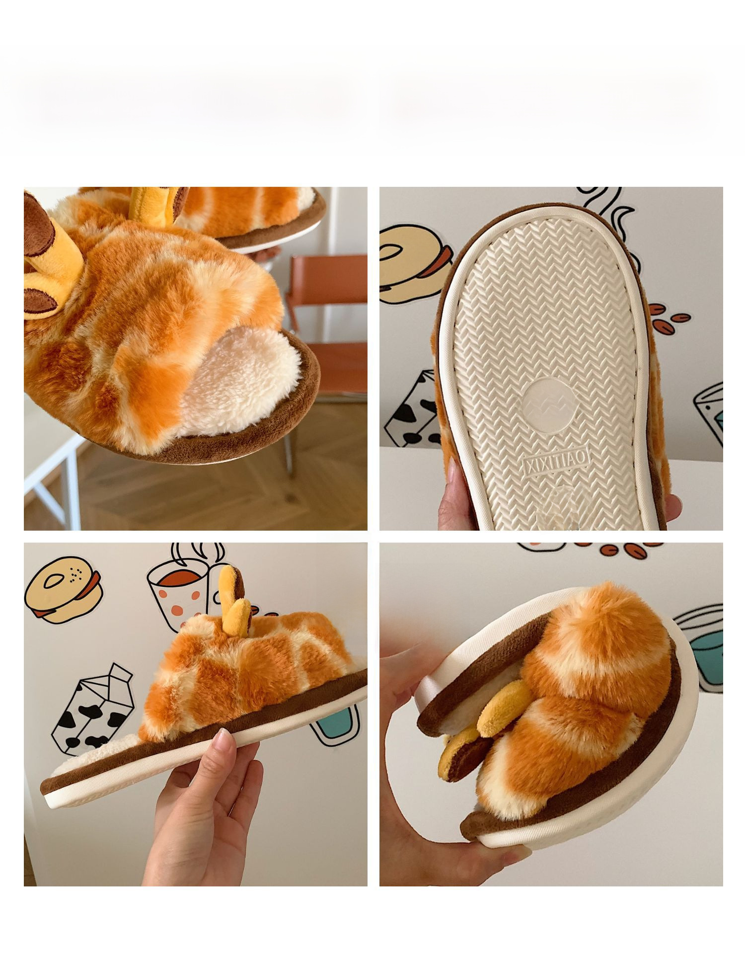 Scarpe invernali da donna, nuove, calde, imbottite in cotone, con motivo a giraffa, in peluche, per studenti_voghion.com