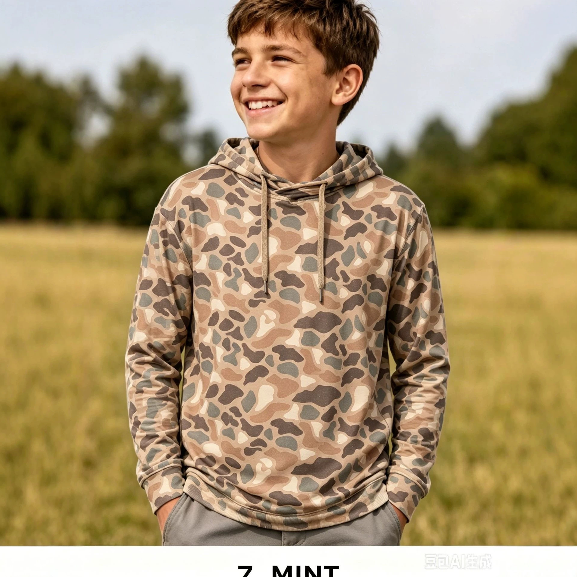 2026 cross-border hot-selling children's hoodie with hood, camouflage multi-color sweatshirt style top for outerwear, direct wholesale from the factory